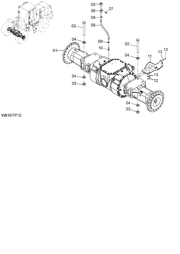 AXLE ASSY;FRONT 028_FRONT AXLE(TPD) (000101-004999, 005101-). | ref:163G3-00002