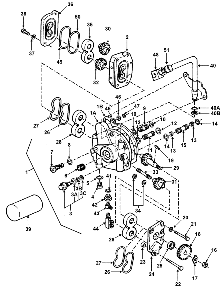 COVER (05L01) - HYDRAULIC PUMP ASSEMBLY, TRANSMISSION MOUNTED | ref:E0NN974AA