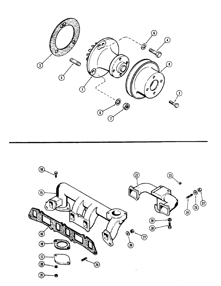 MANIFOLD GASKET (002) - WATER PUMP, A143471 AND A38879 ENGINES | ref:G46868