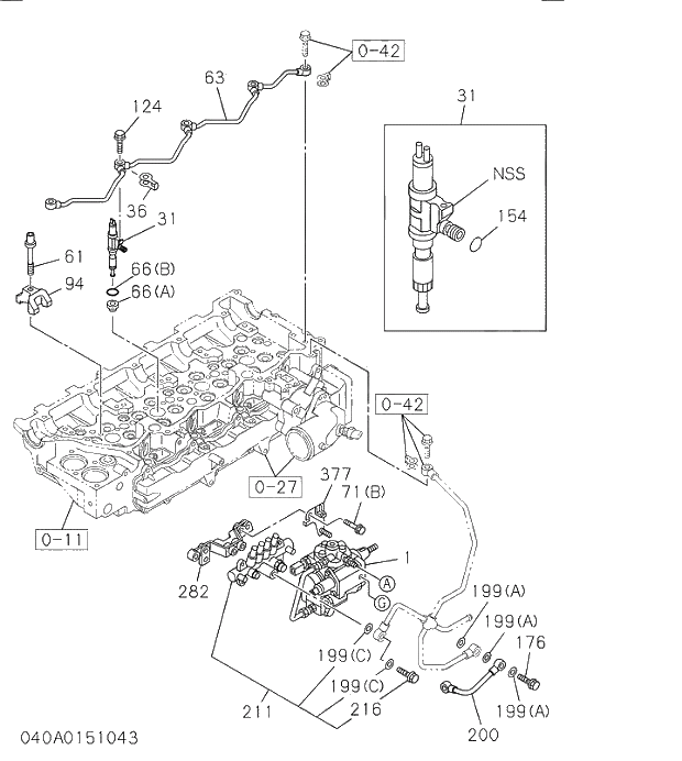 GASKET; RETURN PIPE,NOZZLE HOLDER 040 FUEL INJECTION SYSTEM. | ref:8980659920