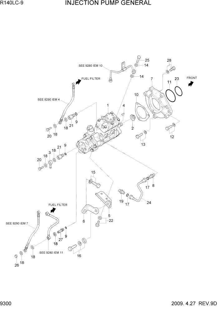 PUMP-HIGH PRESSURE PAGE 9300 INJECTION PUMP GENERAL | ref:XJAF-02698