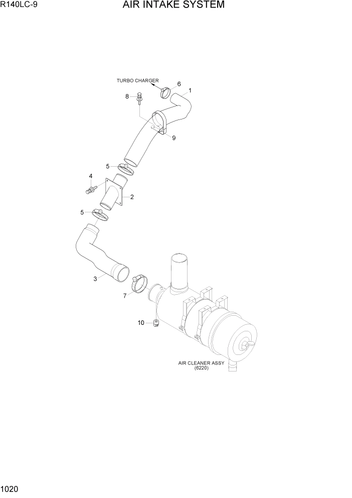 HOSE PAGE 1020 AIR INTAKE SYSTEM | ref:11Q4-24020