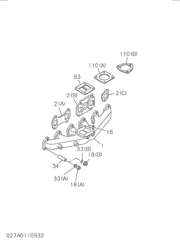 MANIFOLD; EXHAUST 027 EXHAUST MANIFOLD. | ref:1141418042