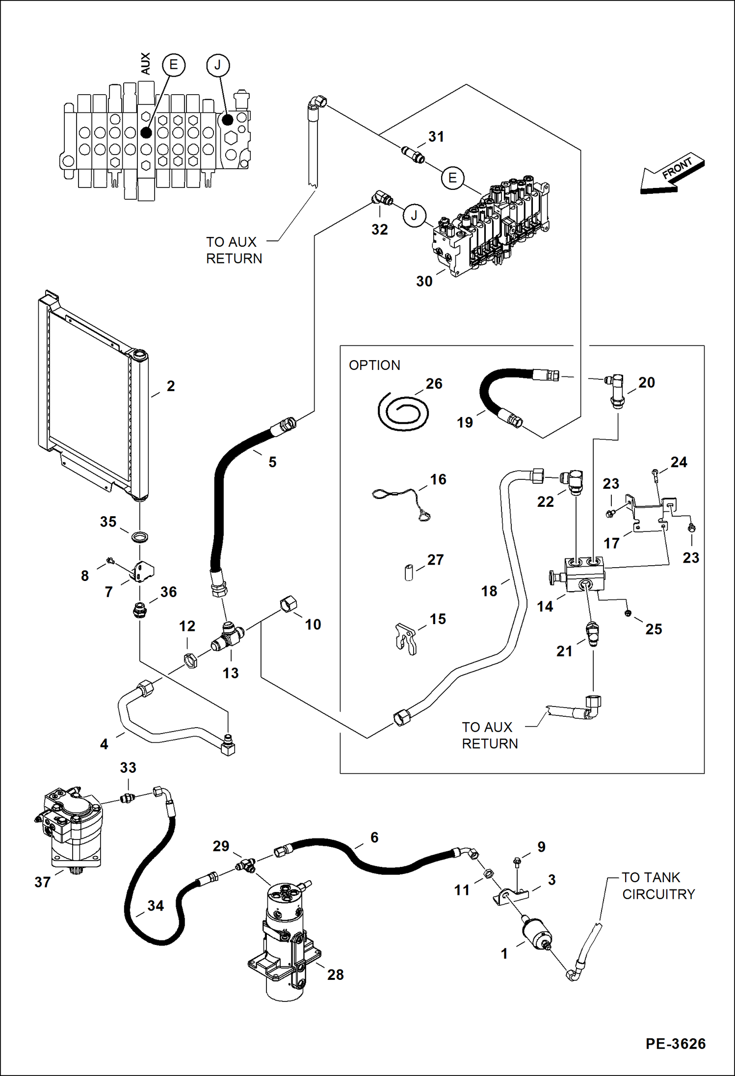 SWIVEL See Illustration SWIVEL JOINT/ PE1906 HYDRAULIC CIRCUITRY (Cooler & Direct to Tank Option) | ref:6811778