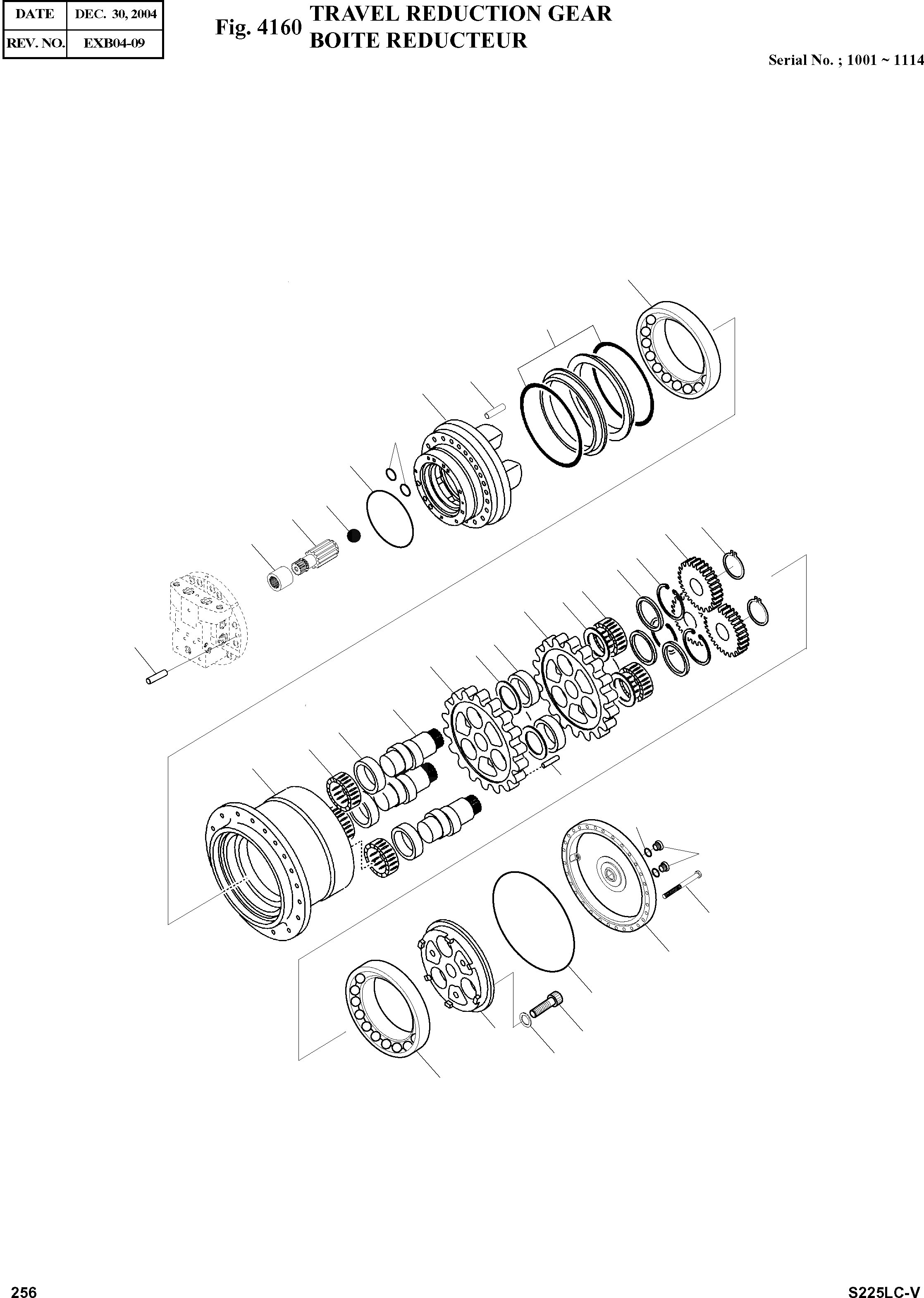 GEAR ASS'Y(4.5.9.12.23) TRAVEL REDUCTION GEAR | ref:718550