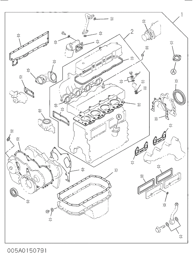 GASKET SET; ENG OVERHAUL 005_ENGINE GASKET KIT. | ref:5878138414