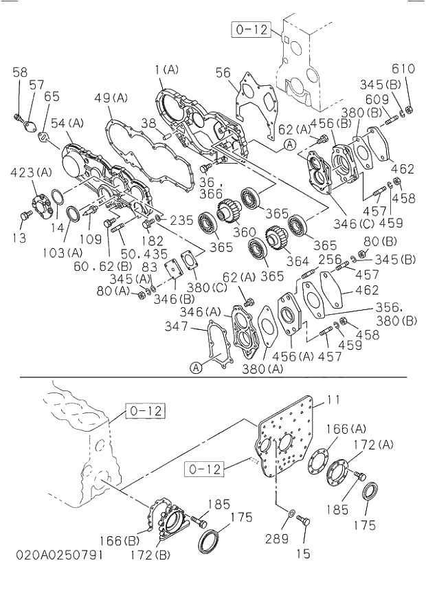 BOLT; COVER 020_TIMING GEAR CASE AND FLYWHEEL HOUSING. | ref:1090440711