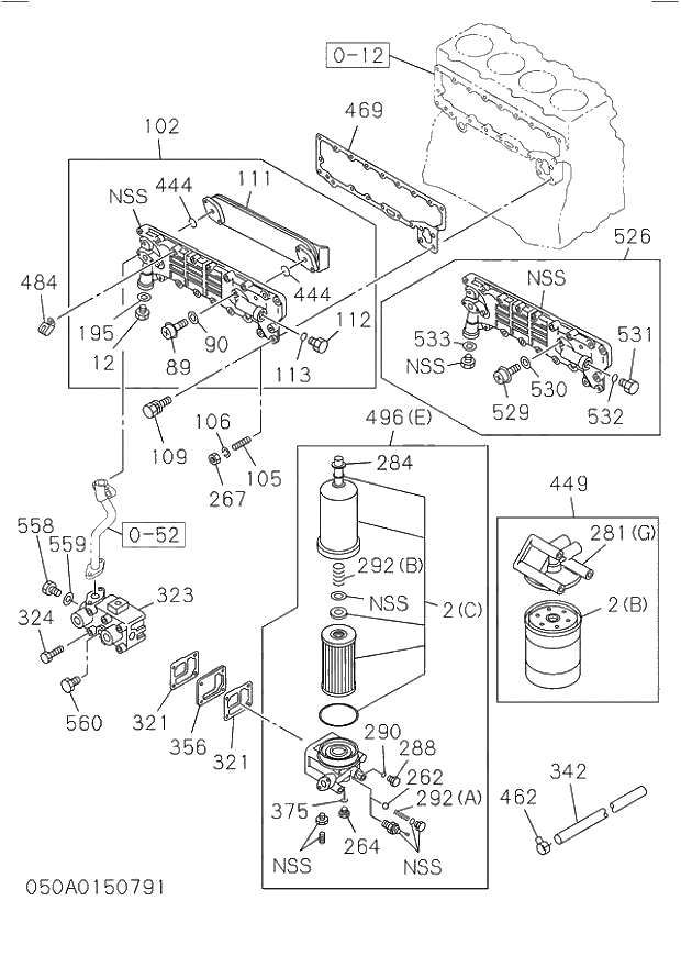 BOLT; ELEMENT TO CASE 050_OIL COOLER AND OIL FILTER. | ref:280808160