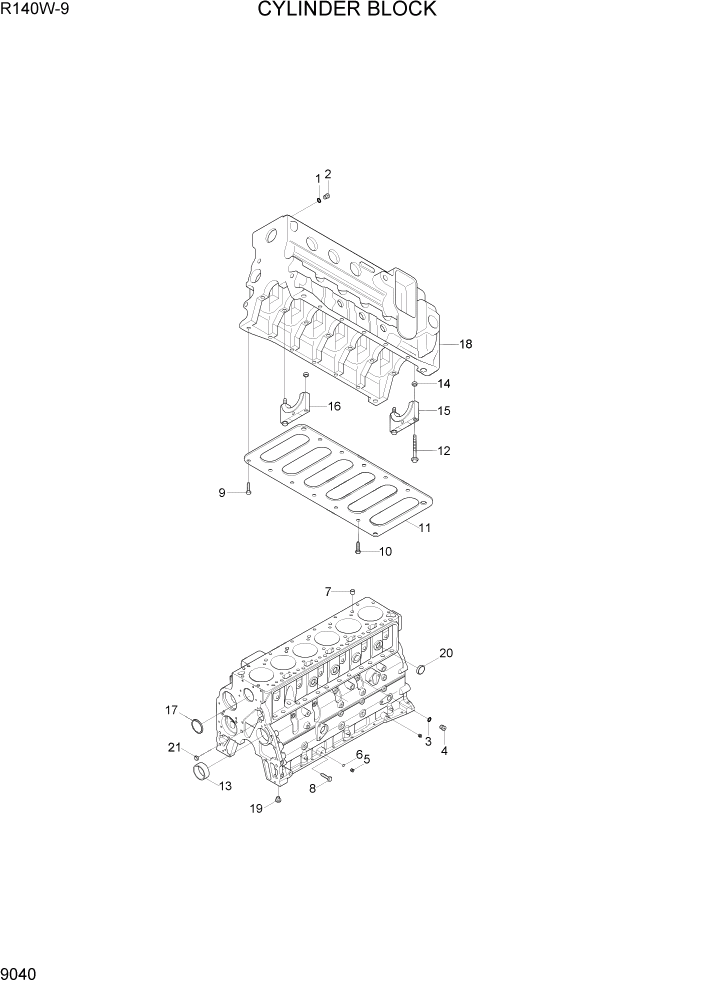 BLOCK-CYLINDER PAGE 9040 CYLINDER BLOCK | ref:4990451