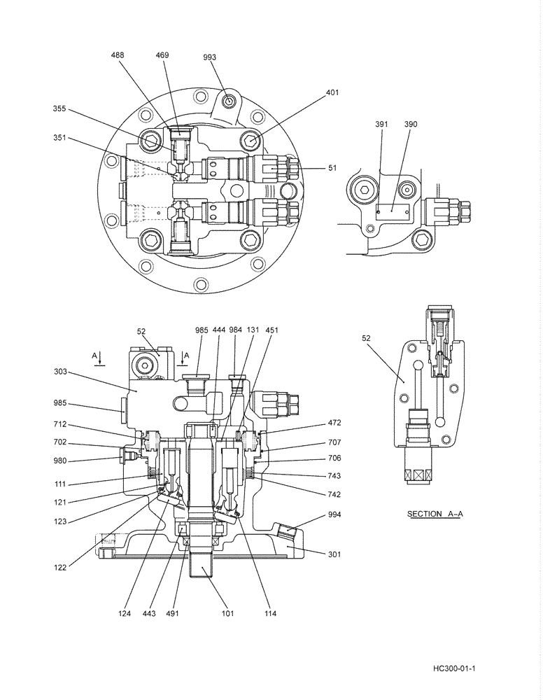 VALVE (07-001[01]) - MOTOR ASSY (SWING) | ref:YN22V00014FA