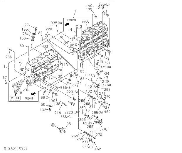 STUD; FLYWHEEL HSG 012 CYLINDER BLOCK | ref:5093000231