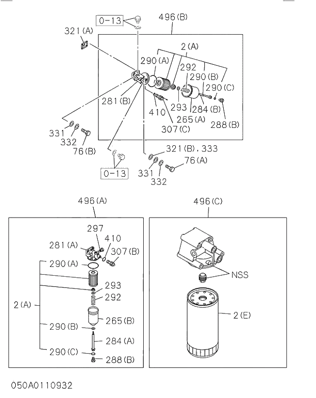 GASKET; ELEMENT TO BODY 050 OIL COOLER AND OIL FILTER | ref:1112820290