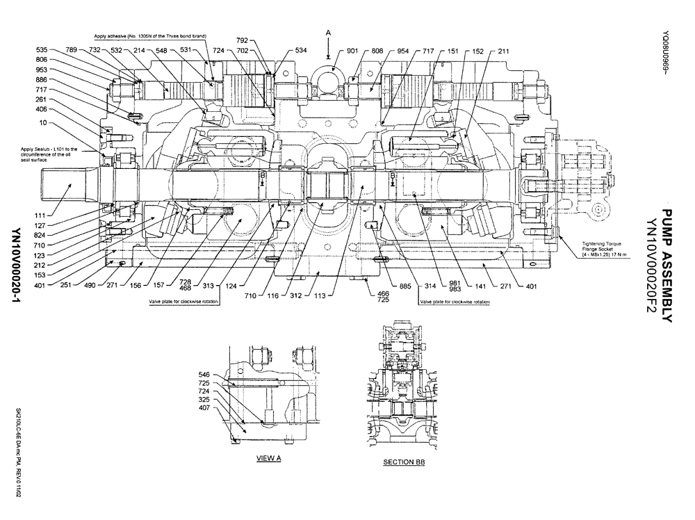 PLATE (07-010) - PUMP ASSEMBLY (YN10V00020F2) | ref:2437U213S153