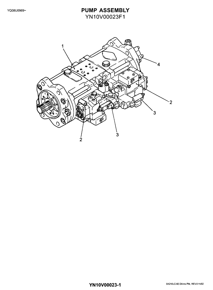 CORE-HYDRAULIC PUMP (07-011) - PUMP ASSEMBLY (YN10V00023F1) | ref:YN10V00014F2C