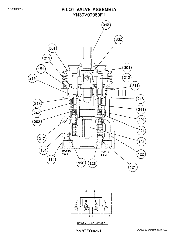 PIN (07-023) - PILOT VALVE ASSEMBLY (YN30V00069F1) | ref:ZP26D05010