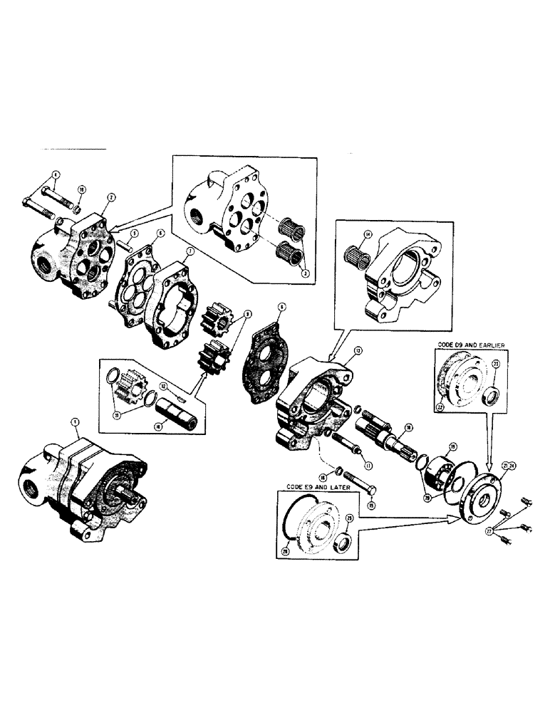 X (090) - D21319 HYDRAULIC PUMP (19 G.P.M.) | ref:D21336