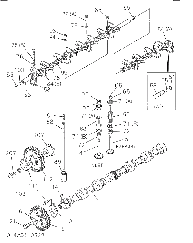 METAL; CM/SHF 014 CAMSHAFT AND VALVE. | ref:9116910481