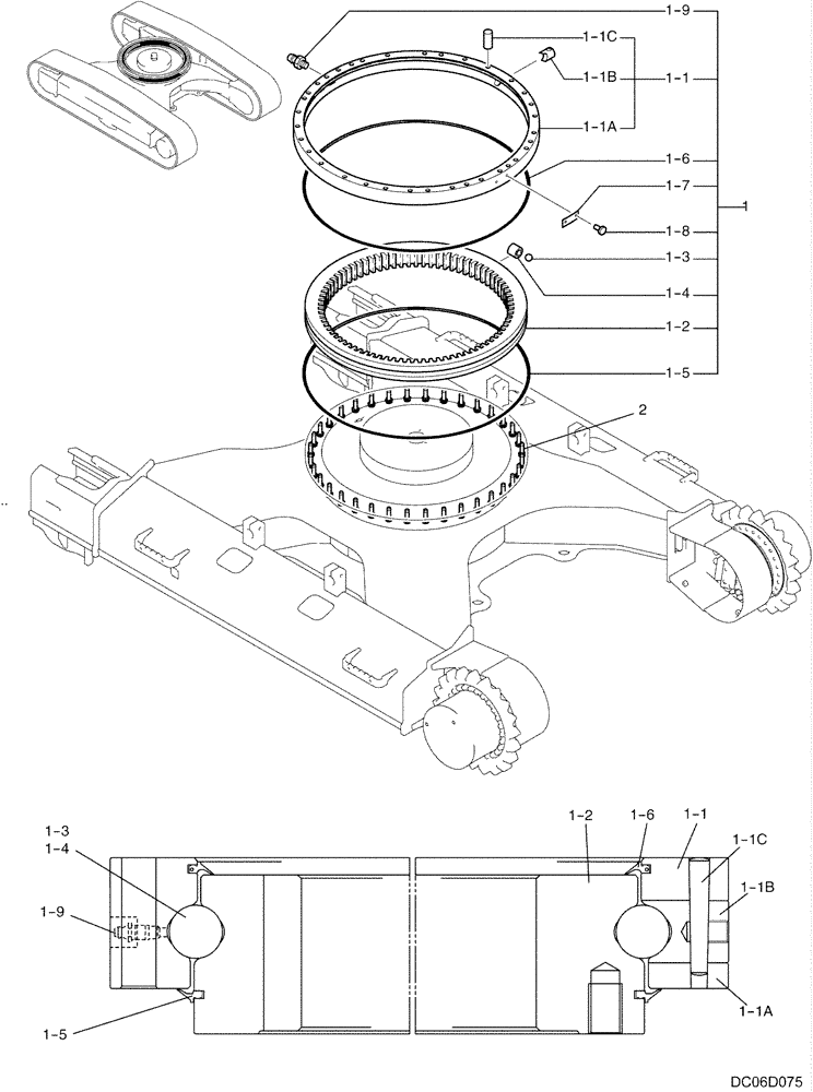 RING GEAR (2.005[00]) - SLEWING RING ASSEMBLY LC40F00019F1 | ref:LC40F00018F1