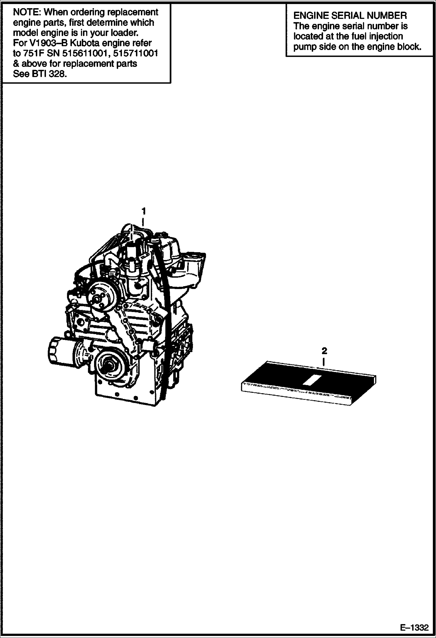 ENGINE ENGINE (Kubota - V1702-B) | ref:6562233REM