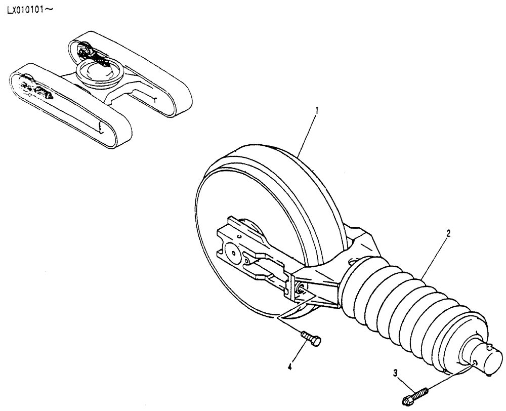 IDLER ADJUST ASSY, SEE FIG 02-009 (02-005) - IDLER ASSY, CRAWLER (FOR LONG CRAWLER) | ref:YW54D00002F1