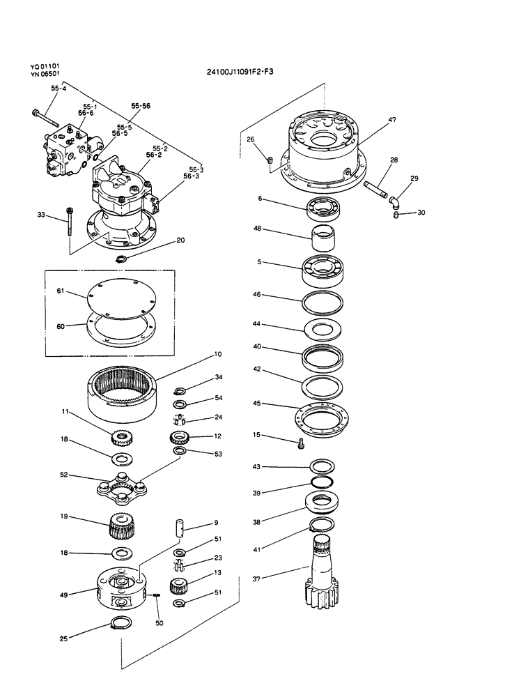 FINGER ASSY. (00-003) - MOTOR ASSEMBLY, SWING | ref:2410N519