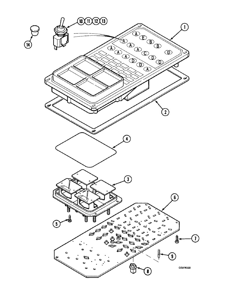 PANEL, INSTRUMENTS (4-16) - ELECTRICAL CONTROL PANEL, P.I.N. 74441 THROUGH 7459 | ref:P7043841