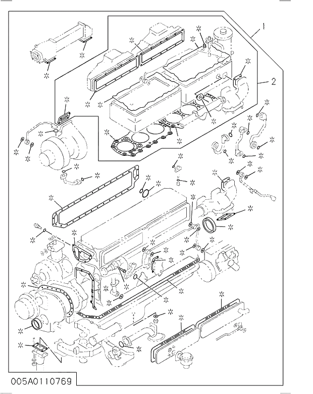 GASKET SET; ENG HD OVERHAUL 005 ENGINE GASKET KIT. | ref:1878107261