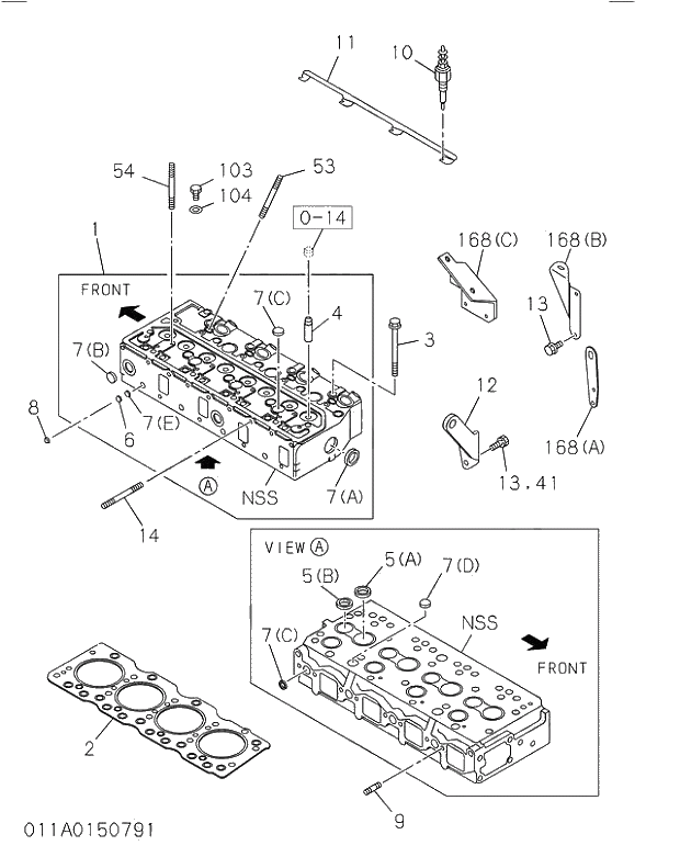 BOLT; HANGER 011 CYLINDER HEAD | ref:0280510200