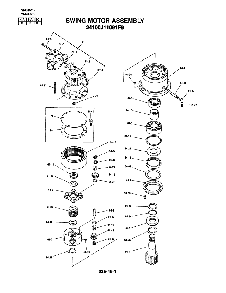 O-RING,34.40mm ID x 40.60mm OD x 3.10mm (01-007) - SWING MOTOR ASSEMBLY | ref:ZD12G03500