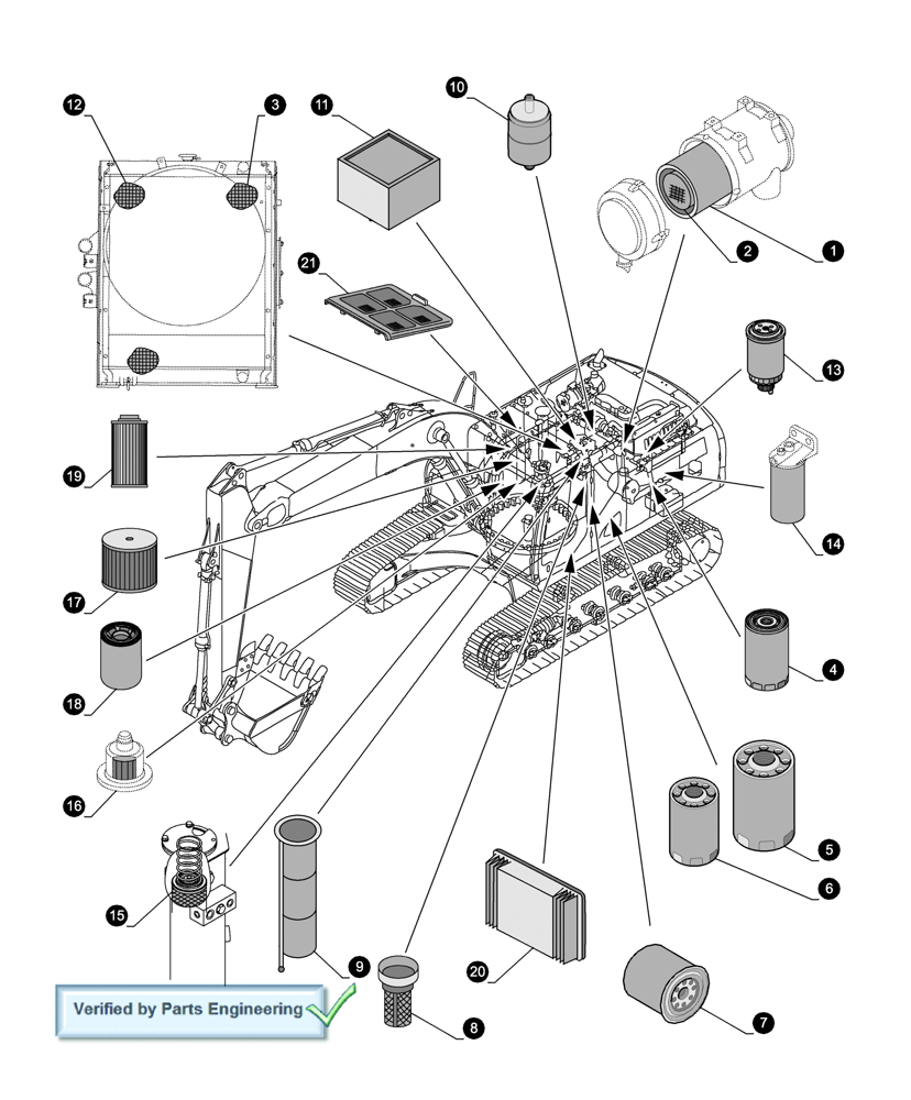 AIR FILTER (00-04[01]) - MAINTENANCE PARTS - FILTERS | ref:KRH1320