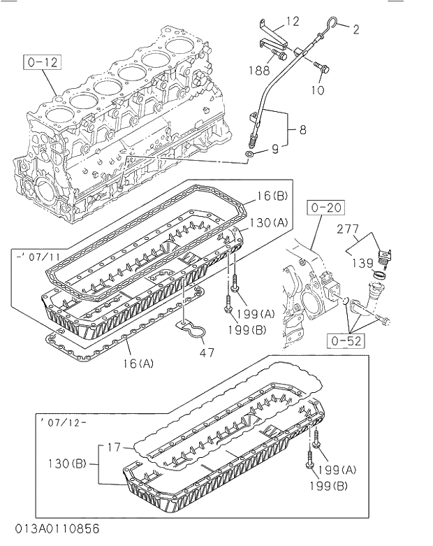 GAUGE; OIL LEVEL 013 OIL PAN AND LEVEL GAUGE. | ref:1117604430